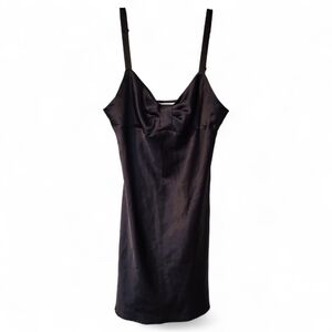 Victoria's Secret Angels Collection Black Silky Satin Mini Slip Dress Small